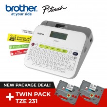 Brother PT-D400AD High-quality Label Printer with TZe-231V2 Tape and AC Adapter